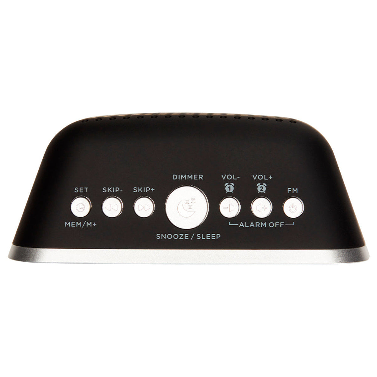 Cru-19 Digital Dual Alarm Clock | Black