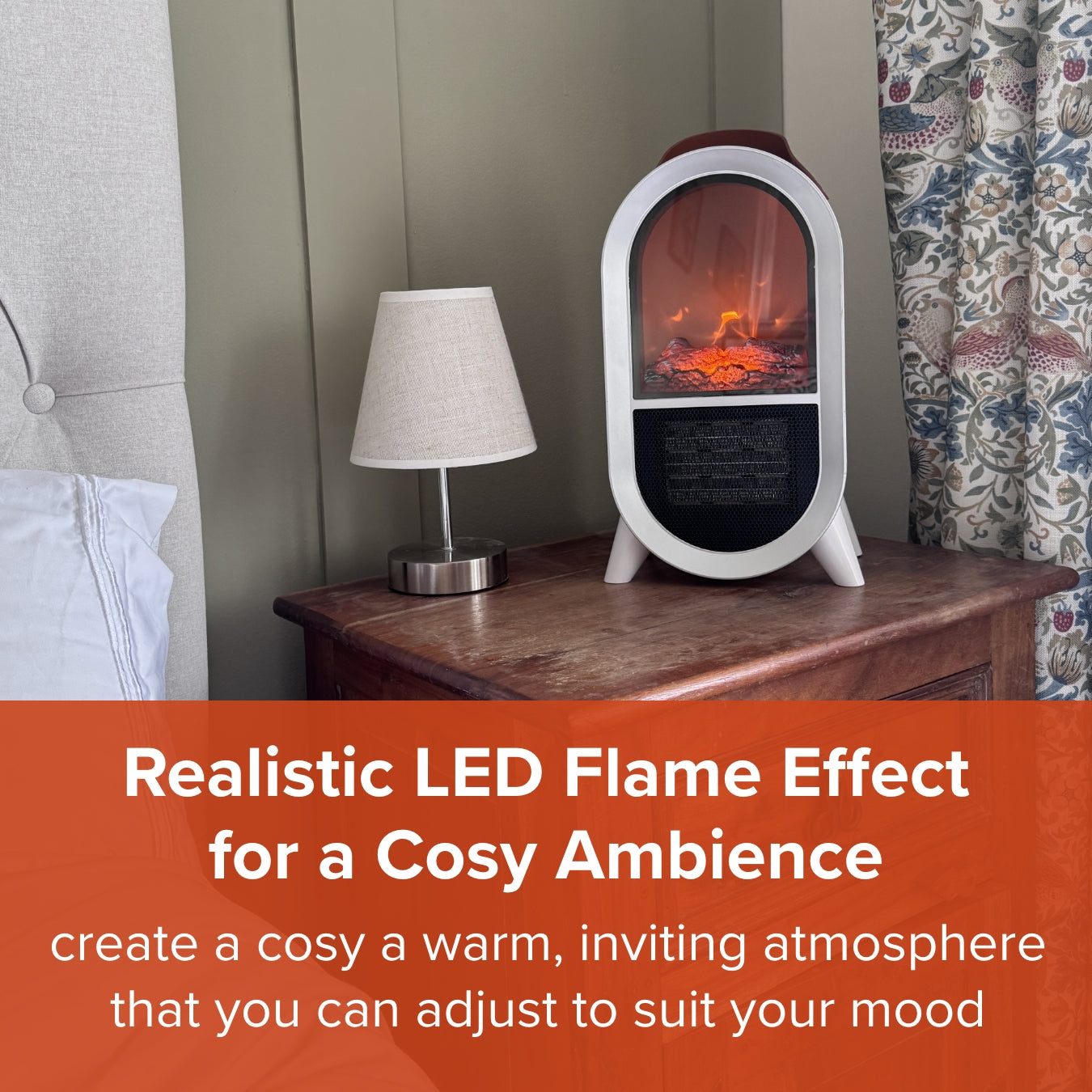 Glow Heat Electric Heater | White