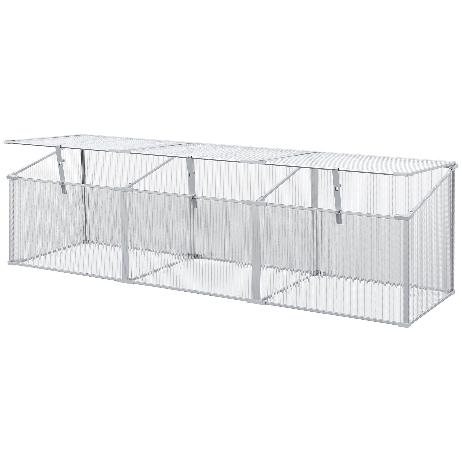 Outdoor Aluminium Greenhouse Polycarbonate 180x51x51cm
