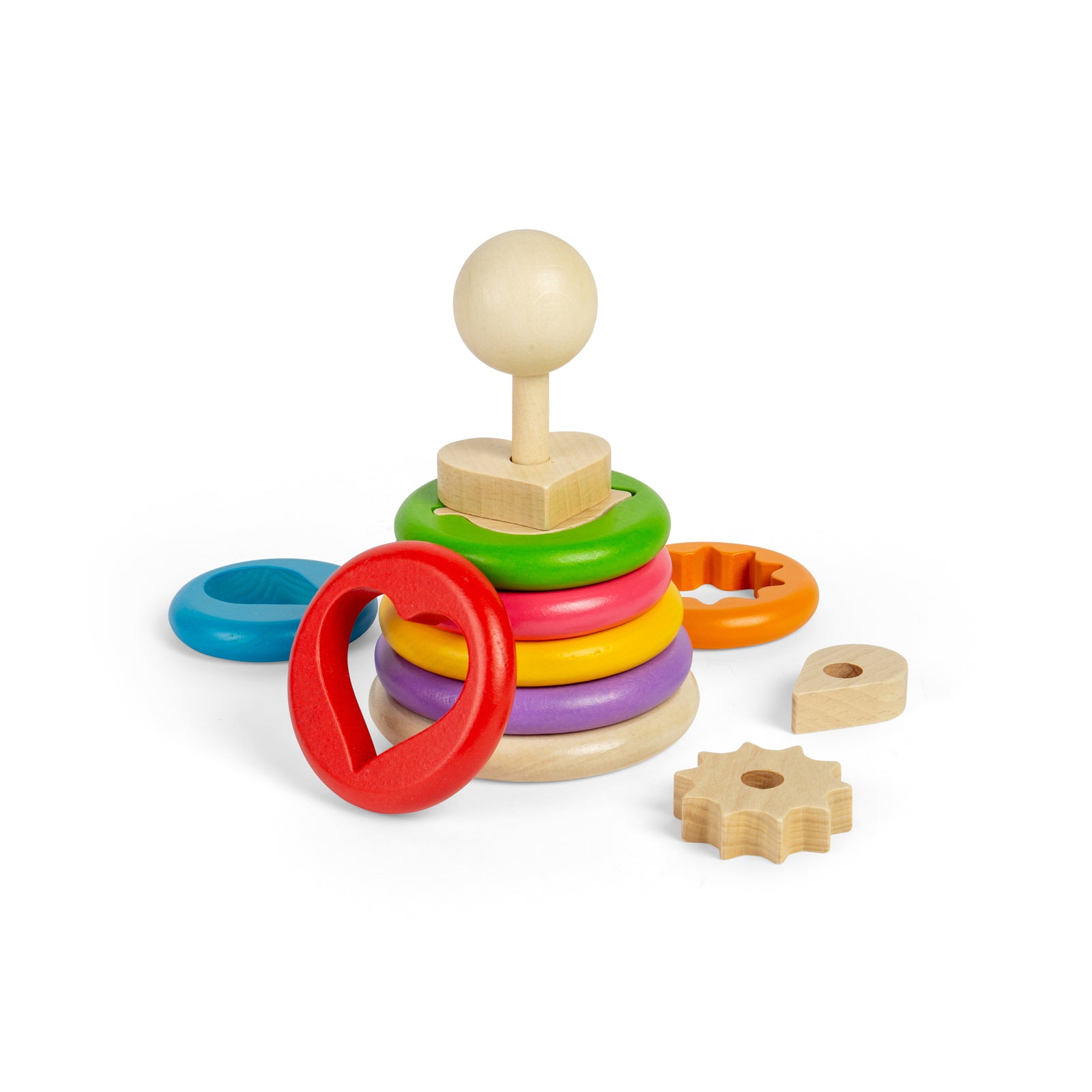 Wooden Secret Shape Stacker Puzzle