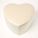 Arundel Heart-shaped Velvet Footstool With Storage | Natural