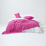 Nirvana Handwoven Slub Cotton Throw | 150cm x 200cm | Pink