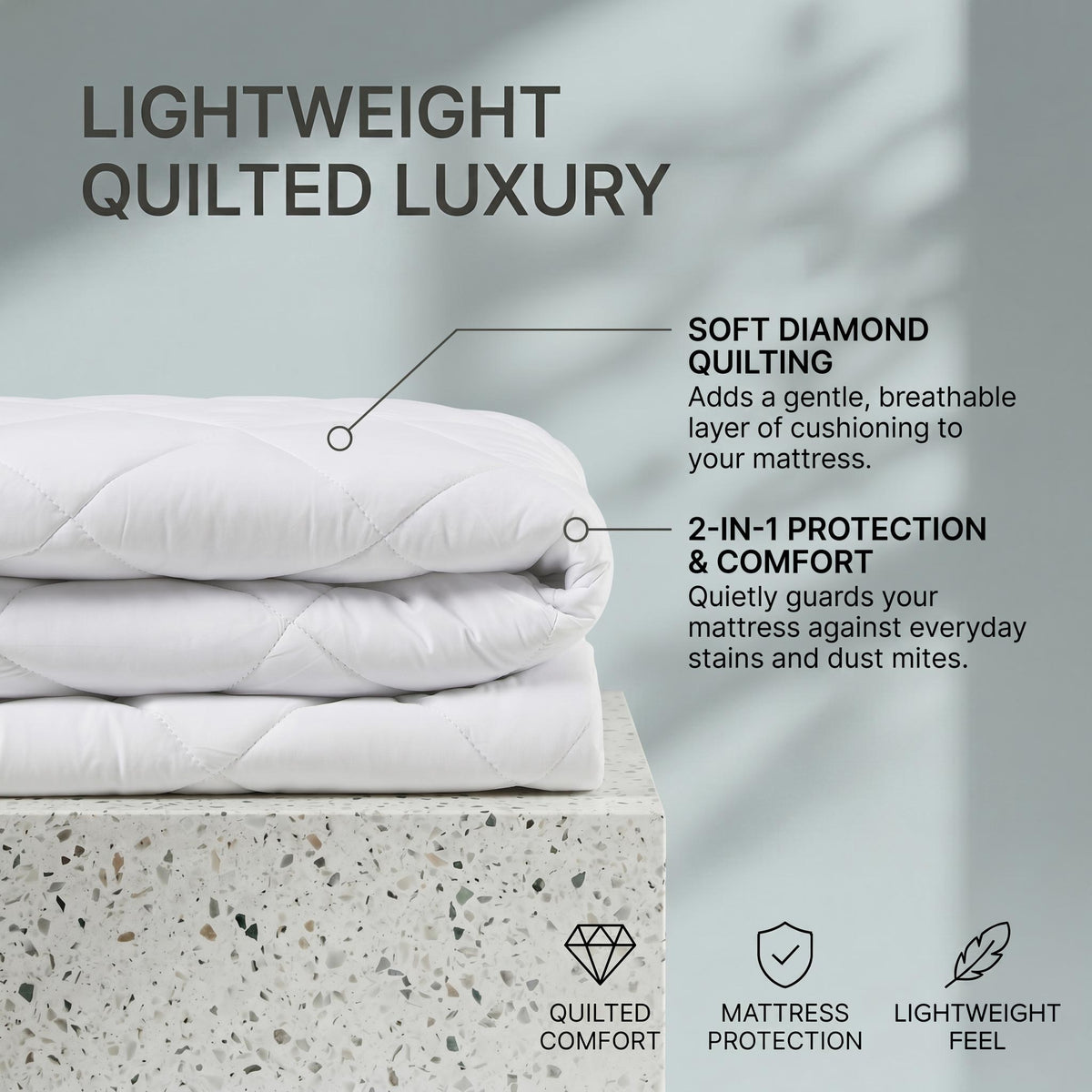 Advanced Cooling Mattress Topper | King | White
