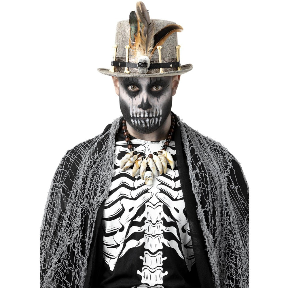 Voodoo Distressed Grey Top Hat