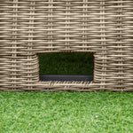 5 Pcs Rattan Lounge Chair Daybed Table W/ Cushion