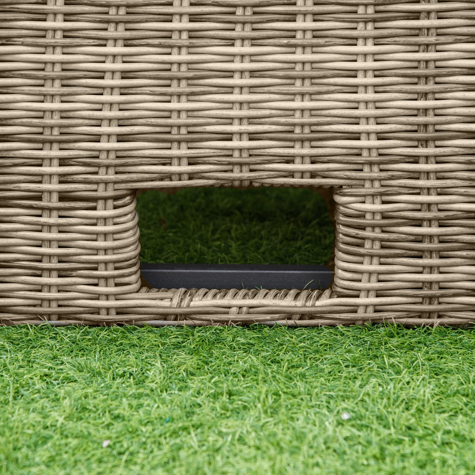 5 Pcs Rattan Lounge Chair Daybed Table W/ Cushion