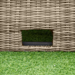 5 Pcs Rattan Lounge Chair Daybed Table W/ Cushion