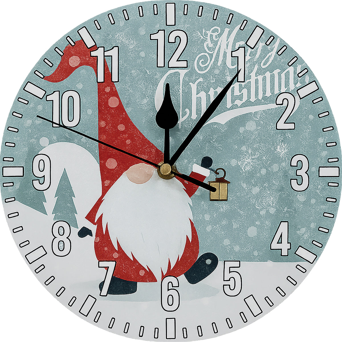 Xmas Haus Christmas Wall Clock (indoor), Santa Gonk