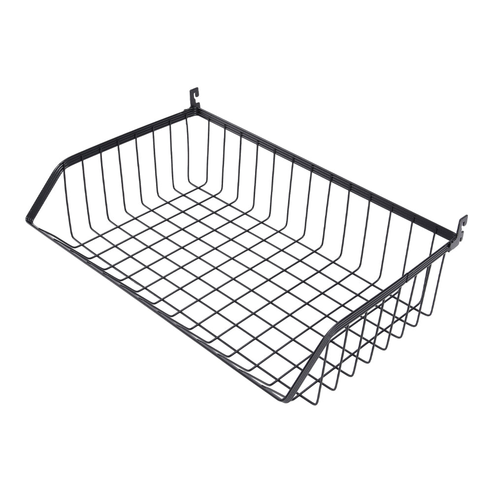 3/4/5-tier Adjustable Black Carbon Steel Storage Cart Rolling Utility Organizer Trolley With Wooden Handle | Large | Black