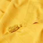 Cotton Rajput Ribbed Throw | 150cm x 200cm | Yellow