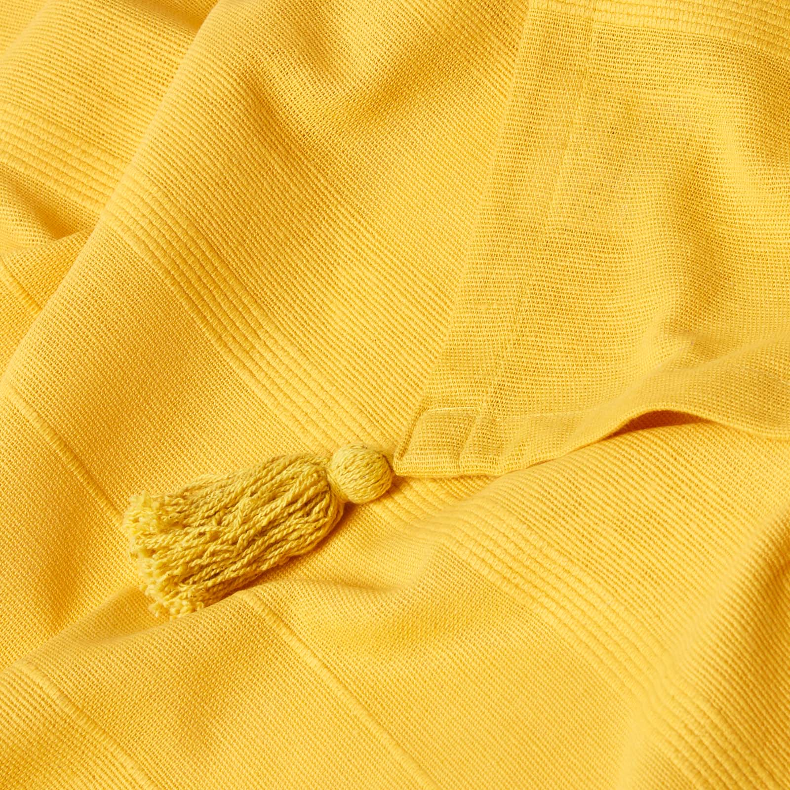 Cotton Rajput Ribbed Throw | 150cm x 200cm | Yellow