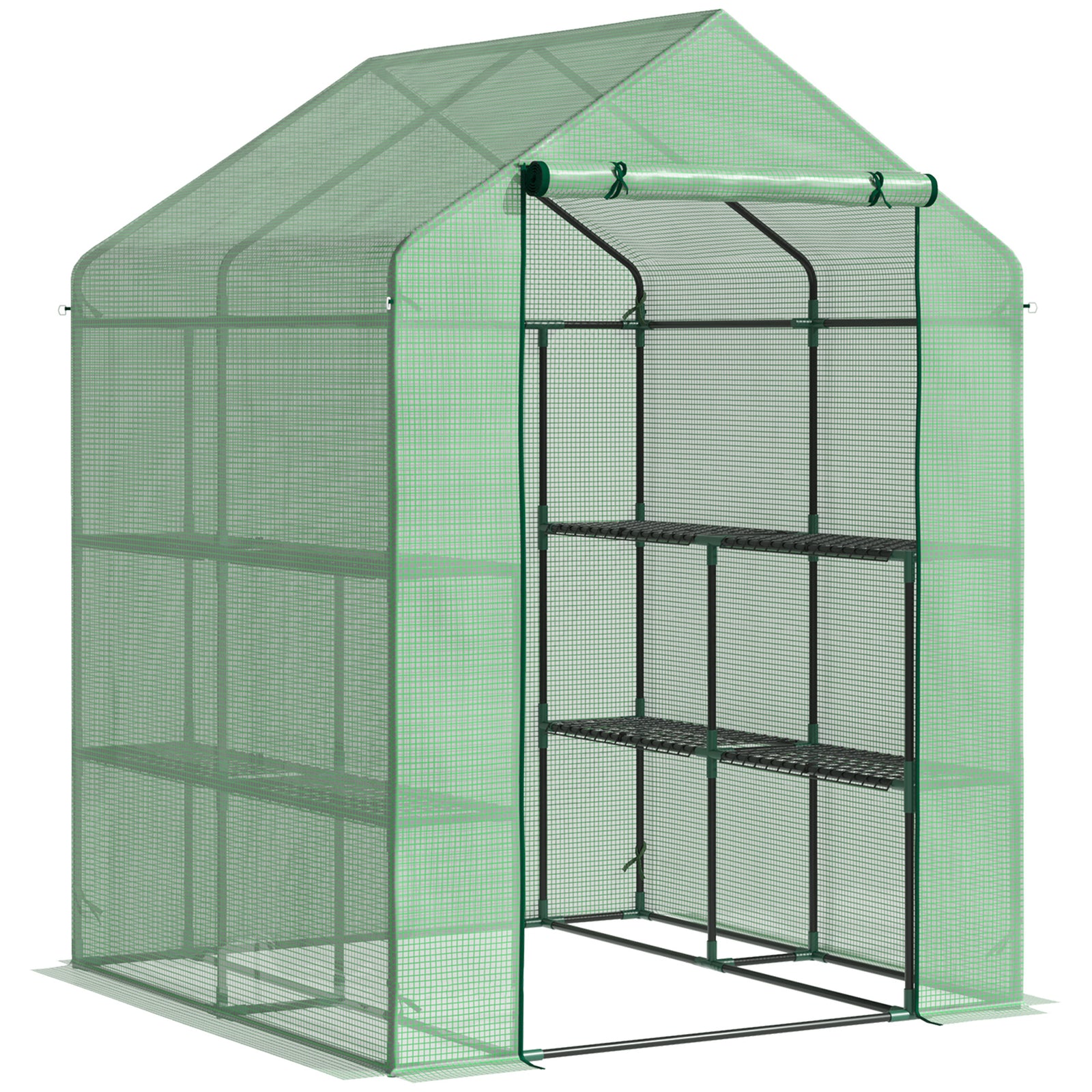 2-tier Walk-in Greenhouse With Cover