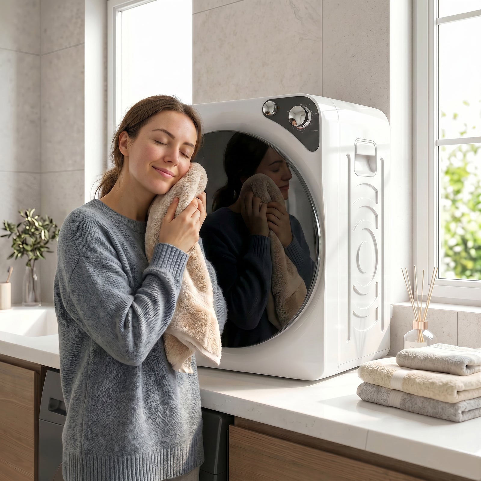 5kg Vented Tumble Dryer, Compact Dryer With 5 Drying Modes | White