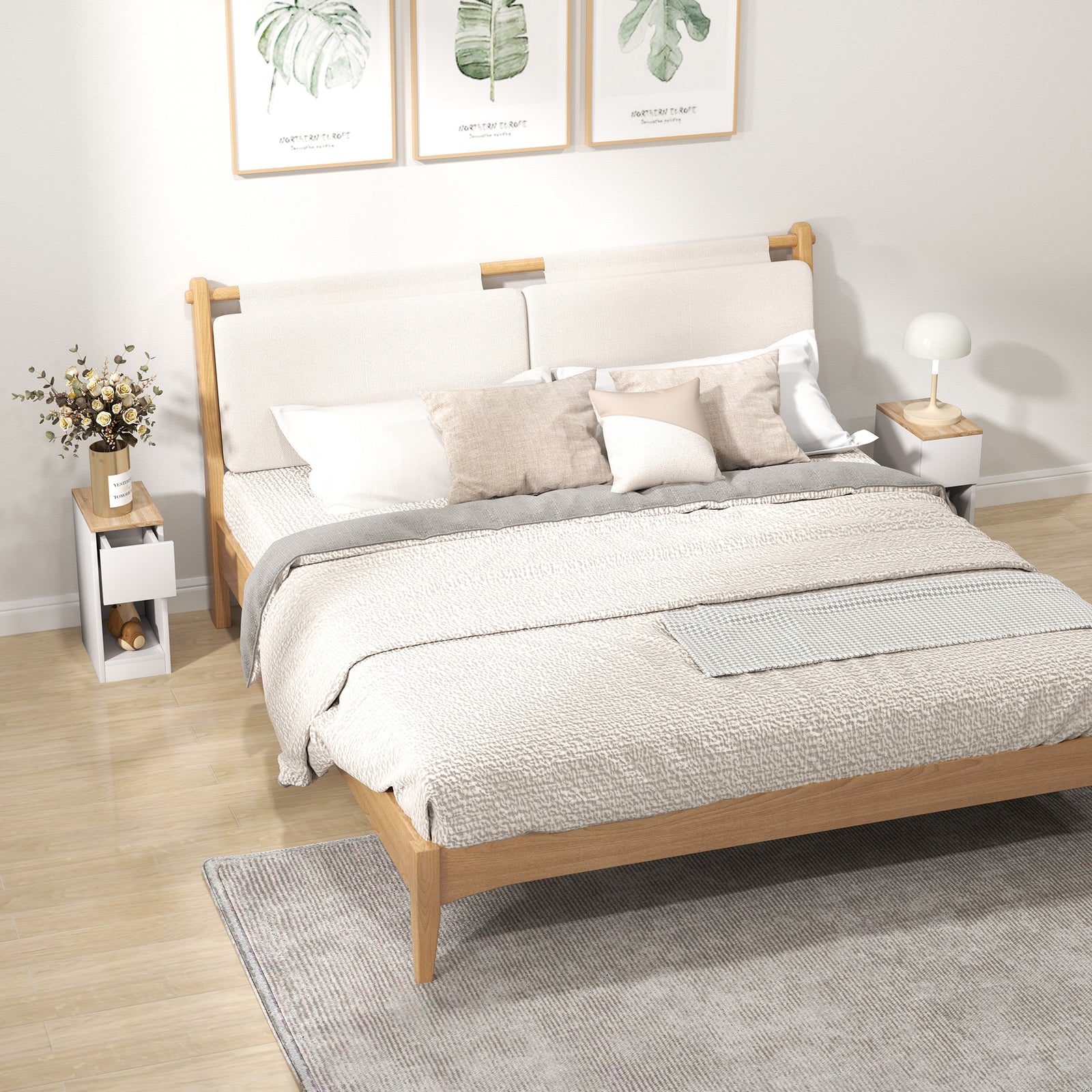 Bedside Tables Set Of 2, Nightstands For Living Room