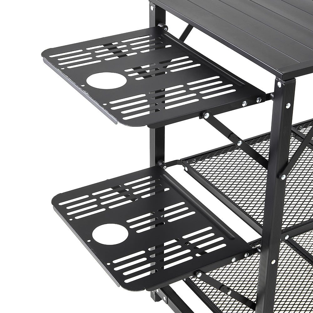 Portable Folding Camping Table, Extendable Aluminium Outdoor Table For Camping, Picnic