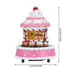 Christmas Xmas Cake Music Box Ornament With Warm Lights