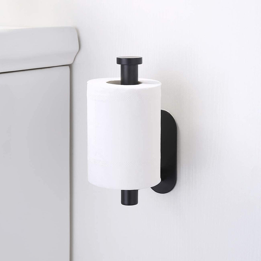 Modern Wall Mounted Stainless Steel Toilet Paper Roll Holder For Bathroom | Black