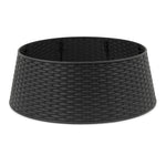 Faux Rattan Tree Skirt Black Snap Together 65cm Diameter