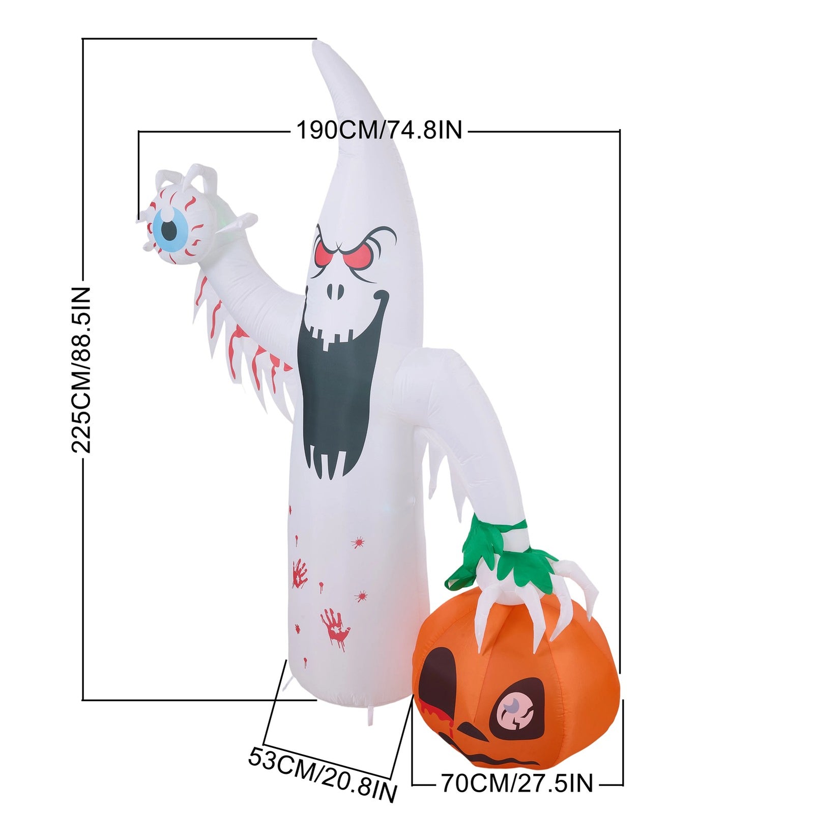 Breeins 8ft Blow-up Halloween Inflatable Decoration With Built-in Led Lights