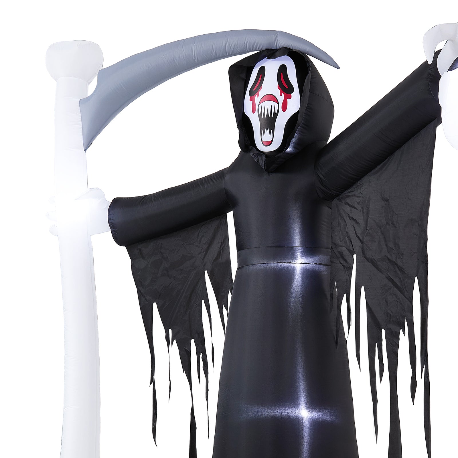 Breeins 8 Ft Halloween Inflatable Grim Reaper With Led Lights
