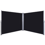 Double Canopy Pull-out Side Awning | Black