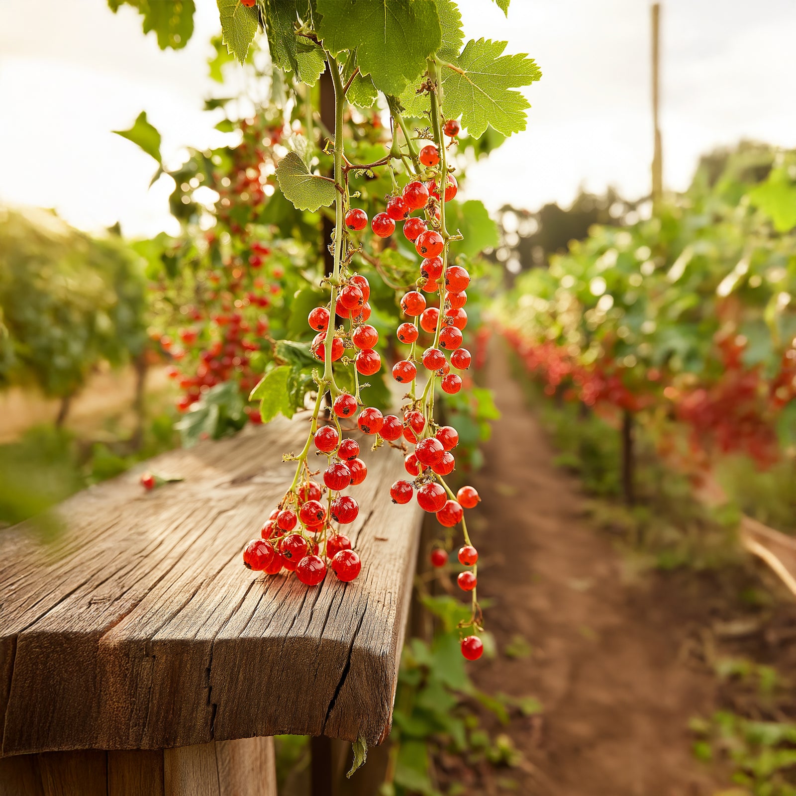 Currant Plant - 2 Pcs. - Ribes Rubrum 'jonkheer Van Tets' - H50-60cm - ⌀15cm | Set of 2 | Red