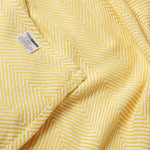 Cotton Halden Chevron Grey Throw | 255cm x 360cm | Yellow
