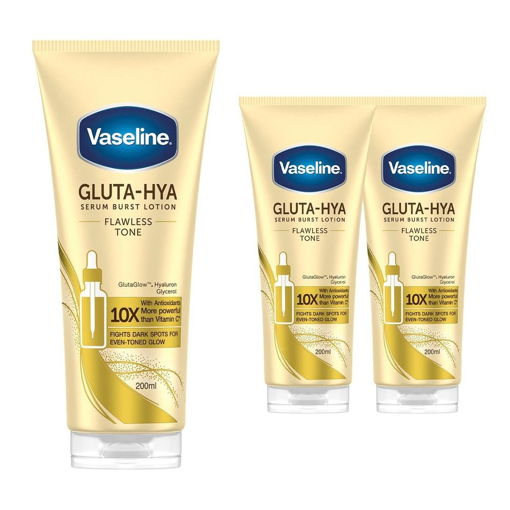 Gluta-hya Flawless Tone Serum Burst Body Lotion 200ml | Set-of-3