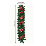 Pre-lit Artificial Christmas Garland | Red
