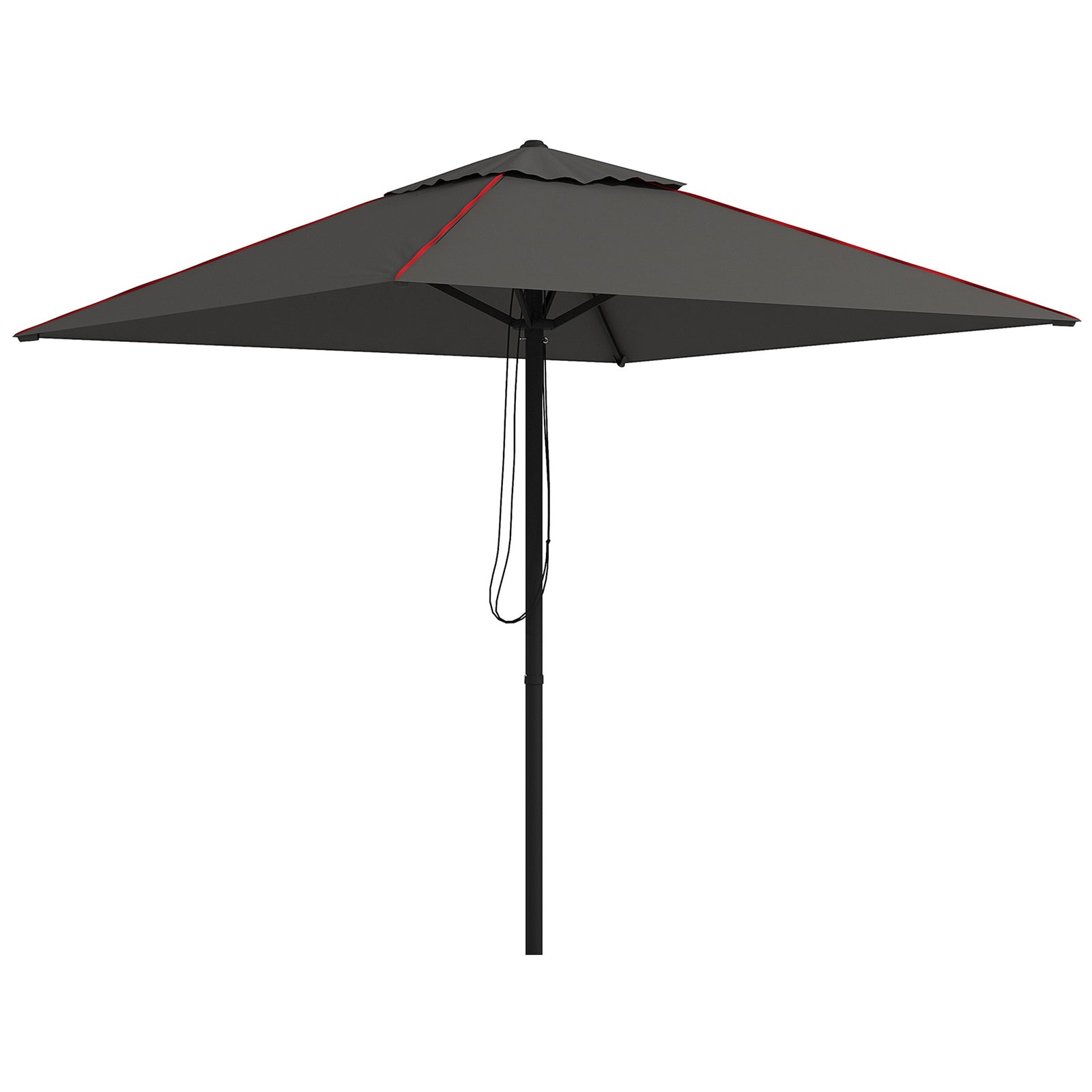 Outdoor Parasol W/ Vent And Piping | Charcoal Gray