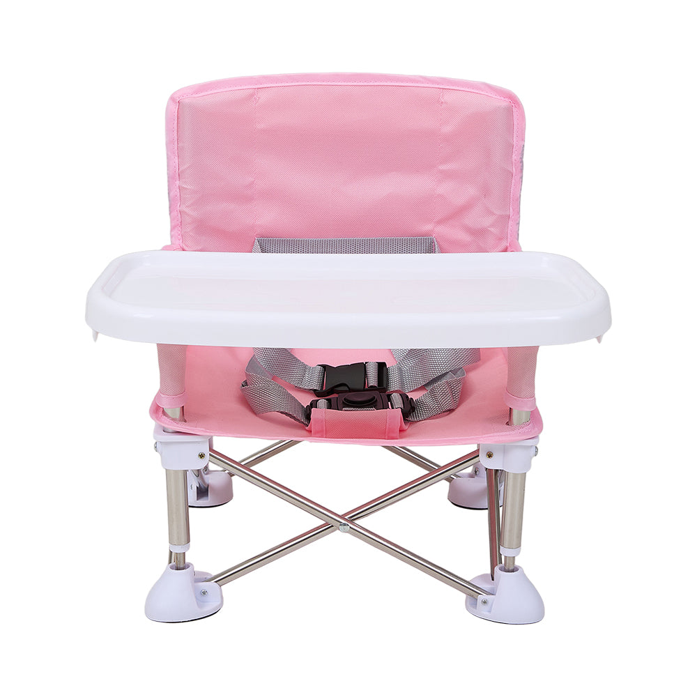 Portable And Foldable Baby Highchair With Tray | Pink