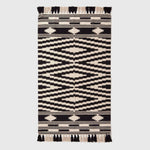 Dinan Black & White Kilim Cotton Rug | 120cm x 180cm | Black & White