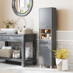 Bathroom Storage Unit With Open Shelves And Drawer