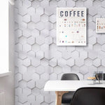 3d Hexagonal Modern Pvc Wallpaper Home Wall Decoration