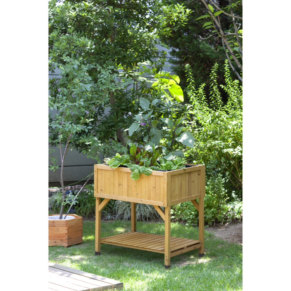 Raised Wooden Planter