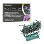 Christmas 50 Led B/o Timer String Light Colour