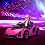 Lamborghini Sian 12v Kids Electric Ride On Car Toy W/ Remote Control | Pink