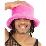 90s Fur Bucket Hat | Pink