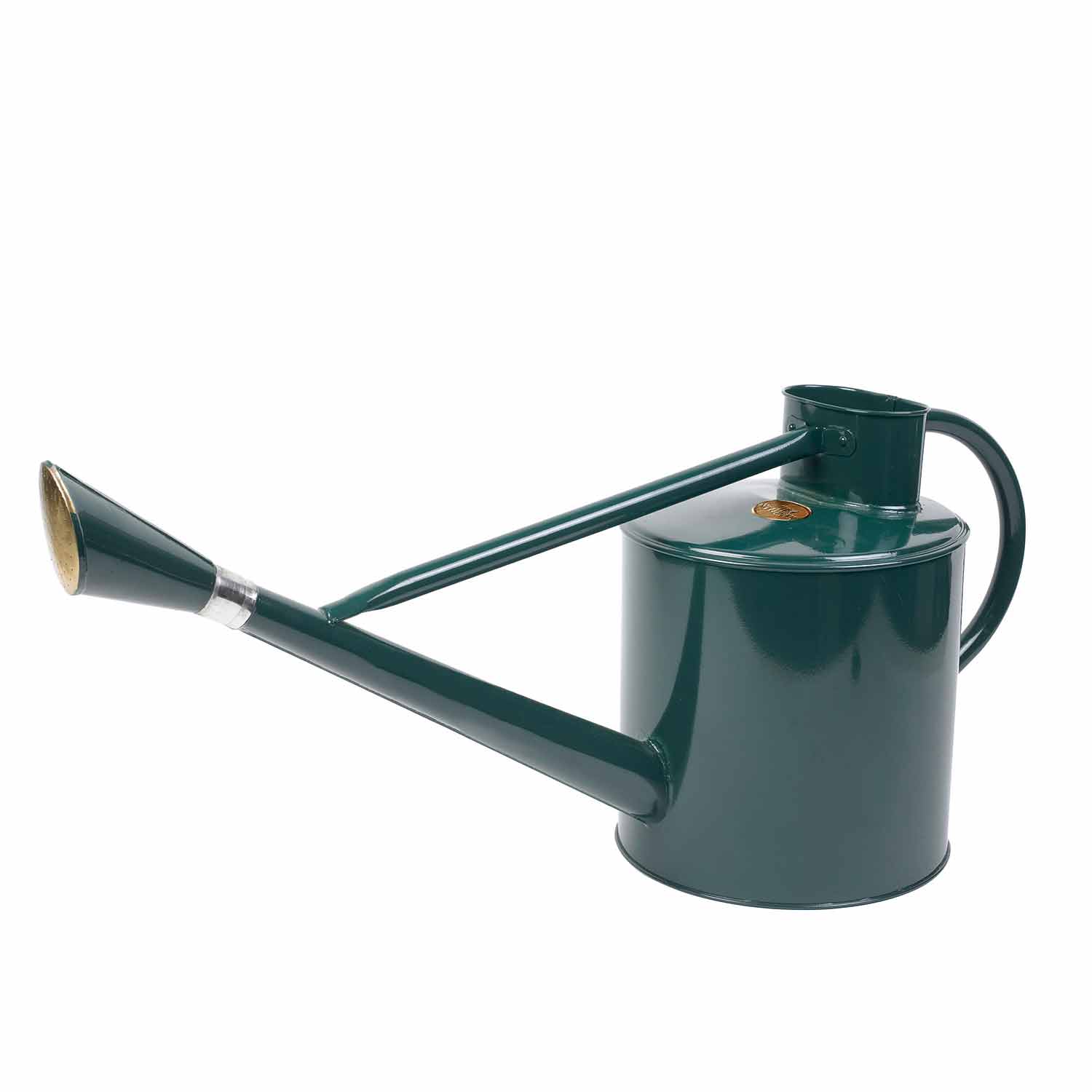 Long Reach Galvanised Metal Watering Can | Forest Green