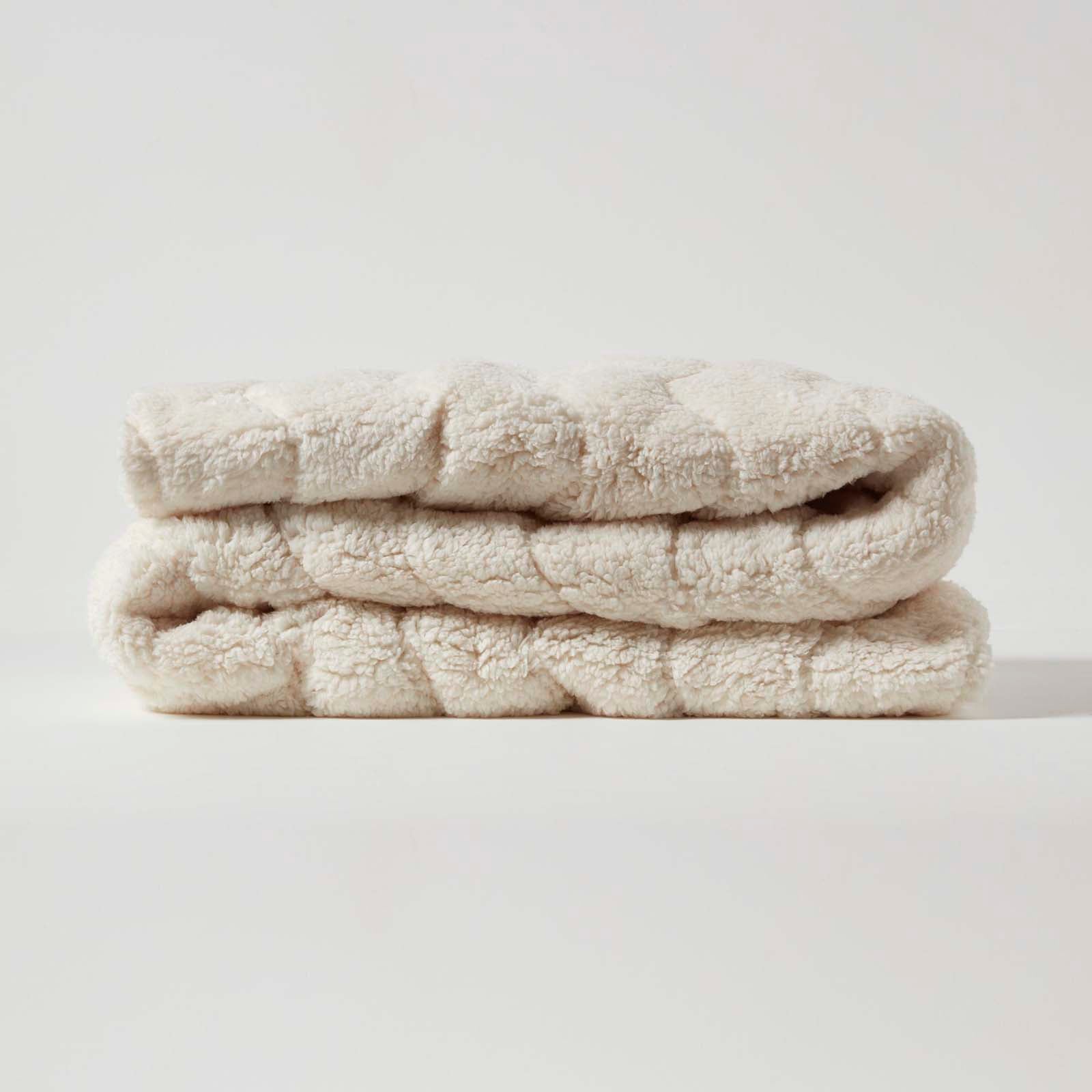 Deep Quilted Fleece Mattress Topper | European King | White