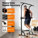 Centra Pull Up Station 9-height Adjustable 150kg Carbon Steel Black