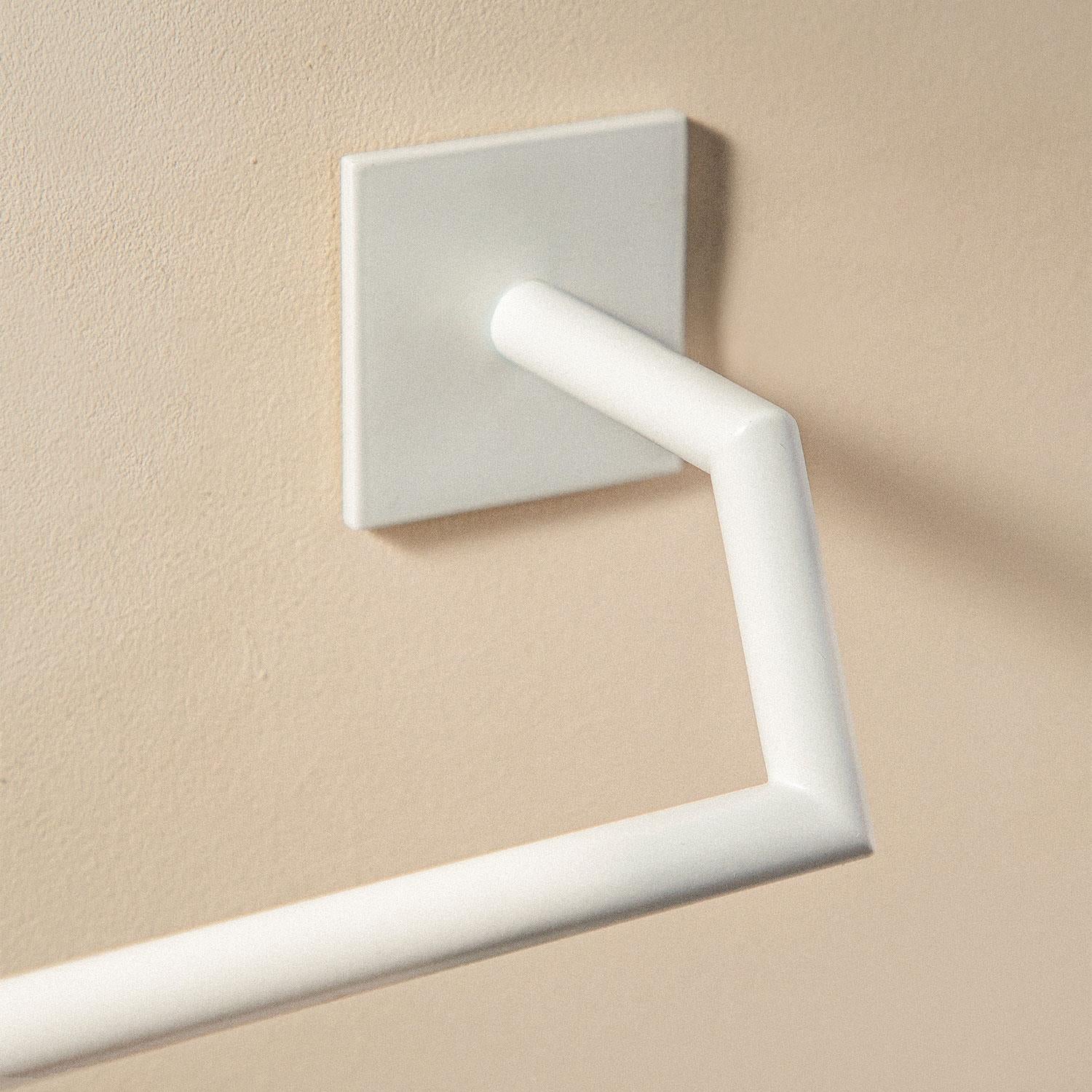 Towel Rail, 25cm, Self-adhesive, Black, Asymmetrical, Stick Collection