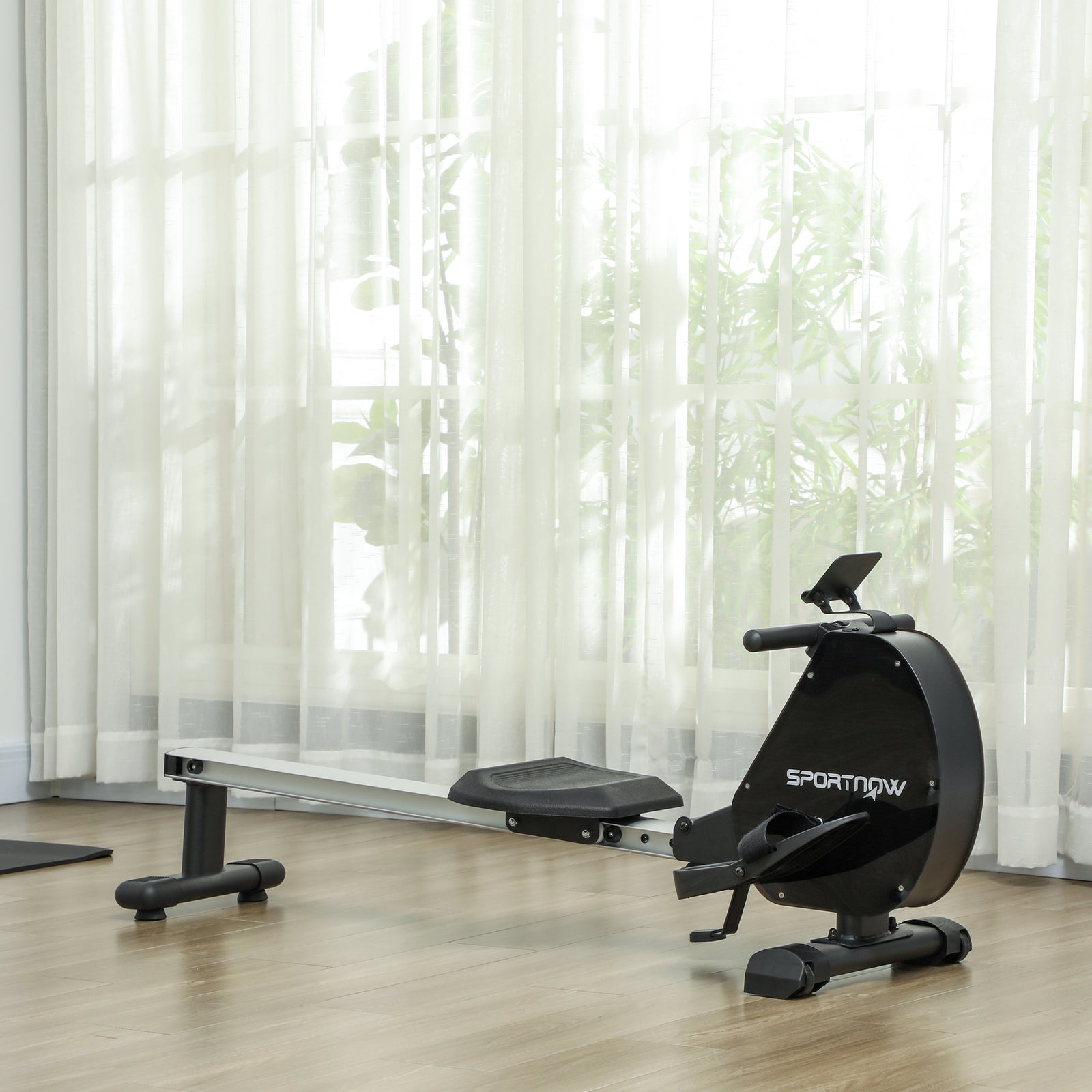 Folding Rowing Machine, Lcd Monitor, Home Gym