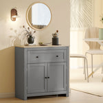 Sideboard Storage Cabinet With Adjustable Shelf, Drawer | Grey