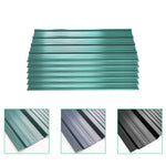 Set Of 6 Steel Corrugated Panels | Large | Dark Green