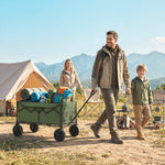 95l Foldable Festival Trolley On Wheels | Green