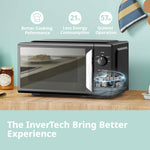 Black 19l 5-level Power Kitchen Manual Microwave Oven With Timer 700w