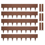 Metal Garden Border Edging 1m Panels – 20cm High, Set Of 5 With Pegs | Rust