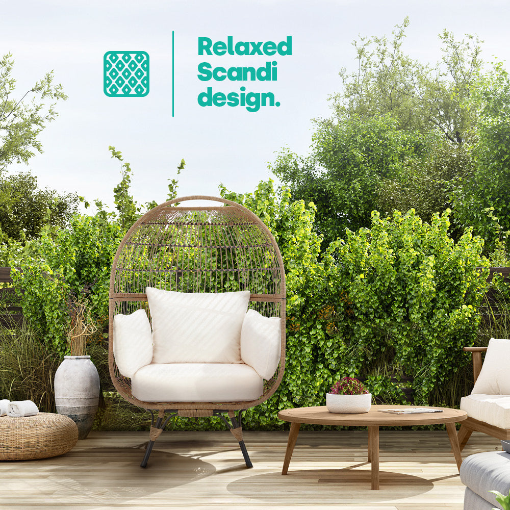 Havana Rattan Cocoon Chair - Natural