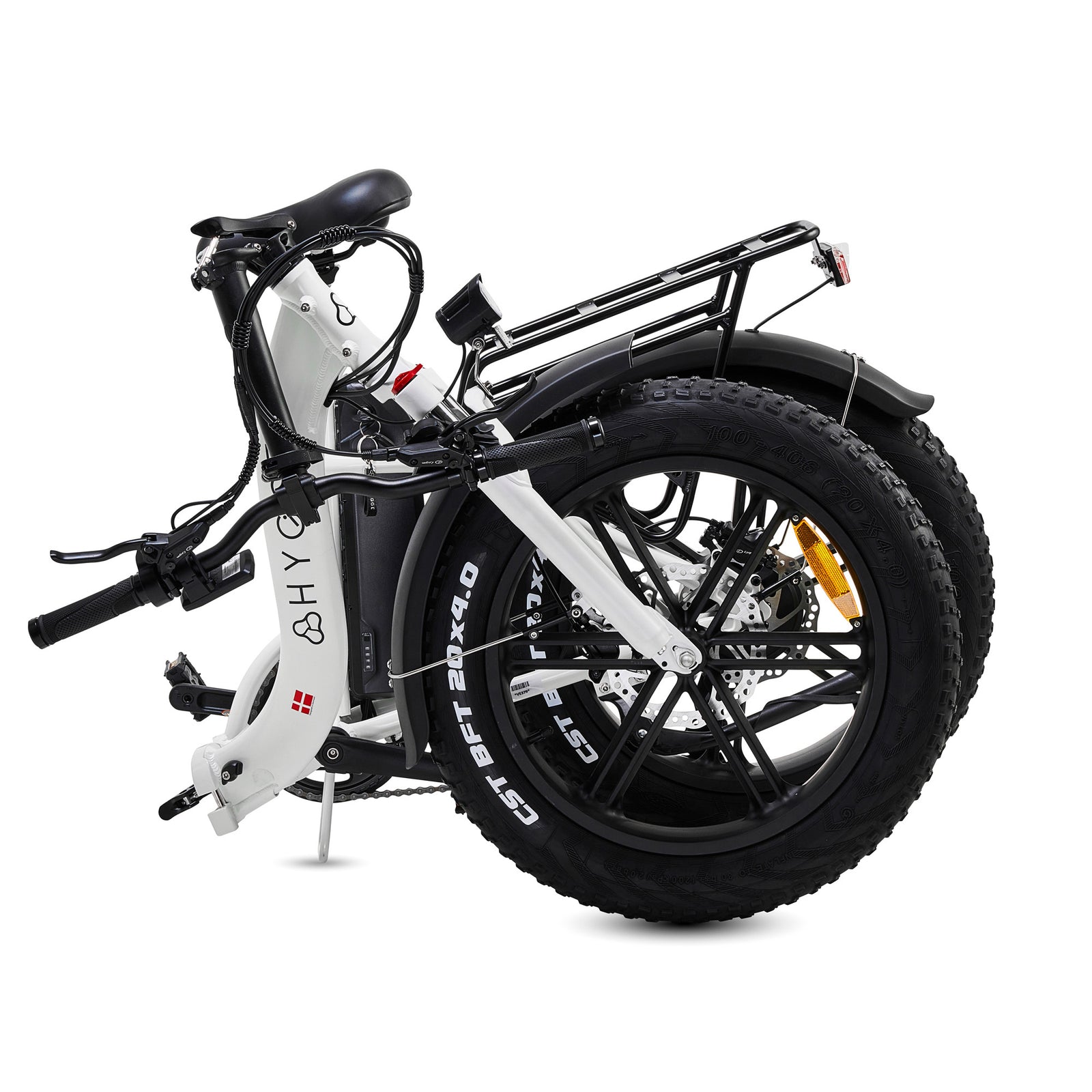 Vester Step 2024 Electric Folding Bike 20 Inch Wheel E-bike | White